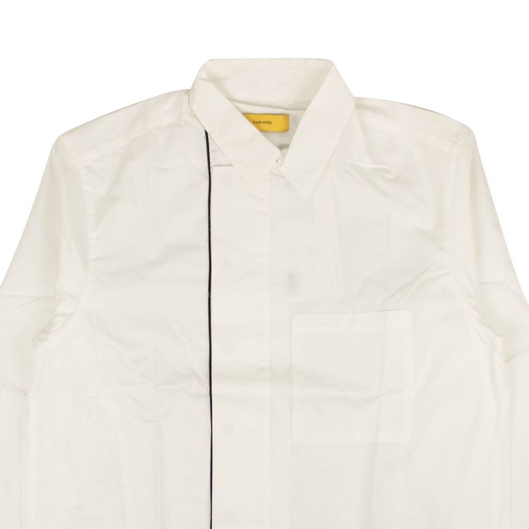 Pyer Moss Snap Long Sleeve Button Down Shirt White