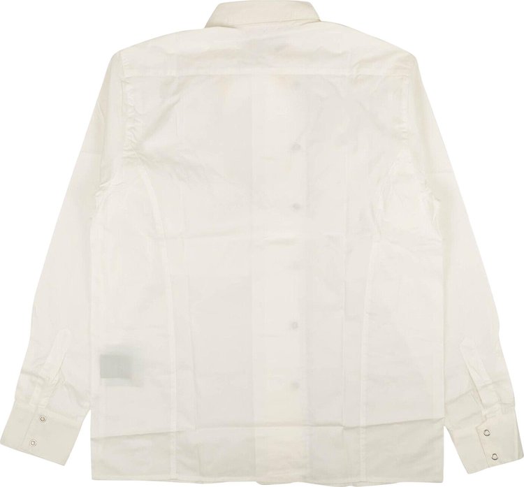 Pyer Moss Snap Long Sleeve Button Down Shirt White