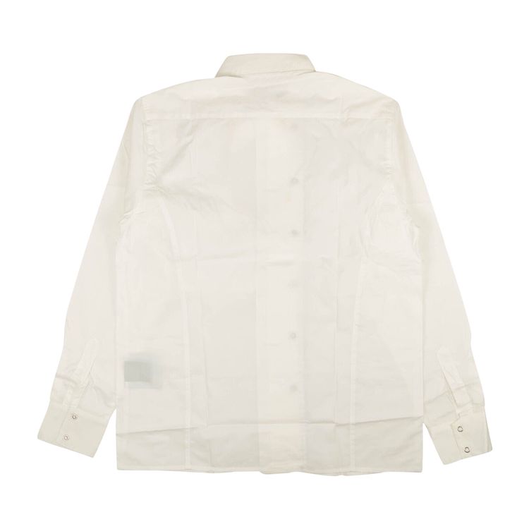 Pyer Moss Snap Long Sleeve Button Down Shirt White