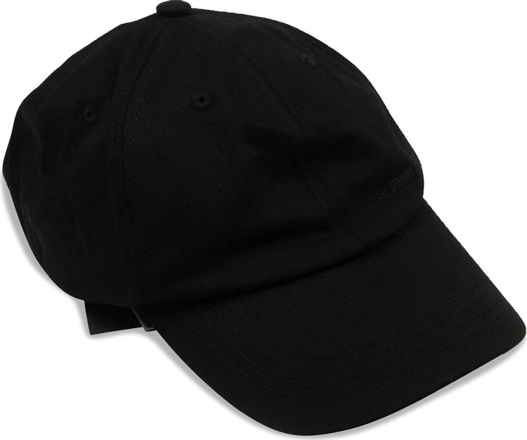 Raf Simons Printed Flap Baseball Cap Black