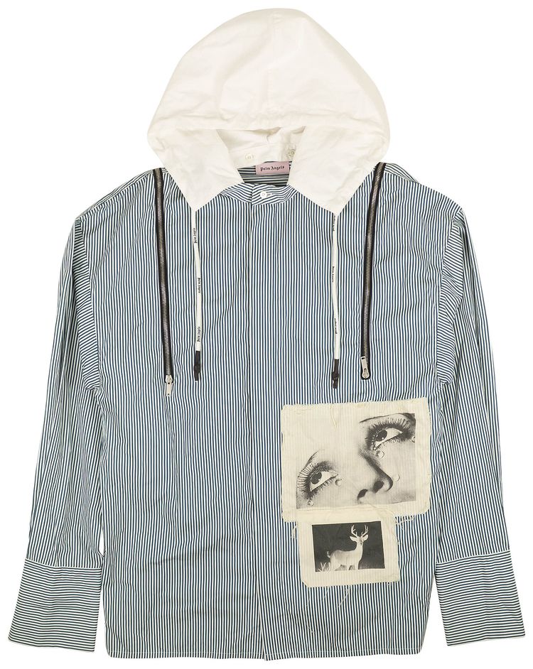 Palm Angels Sensitive Content Hooded Jacket White