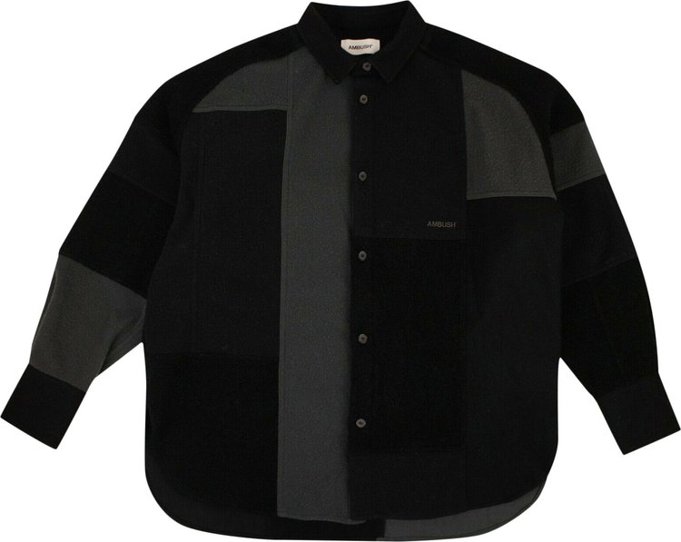Ambush Patchwork Shirt 'Black/Grey'