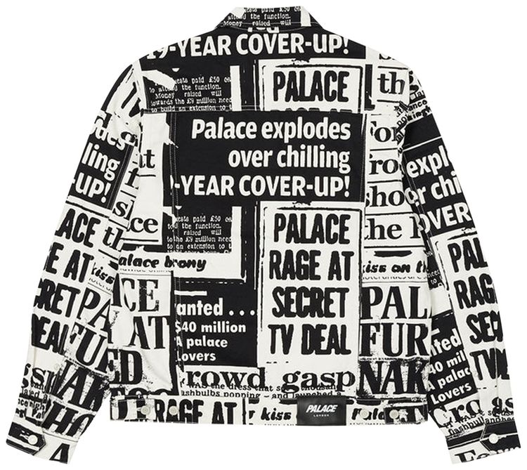 Palace Tabloid Denim Jacket Black
