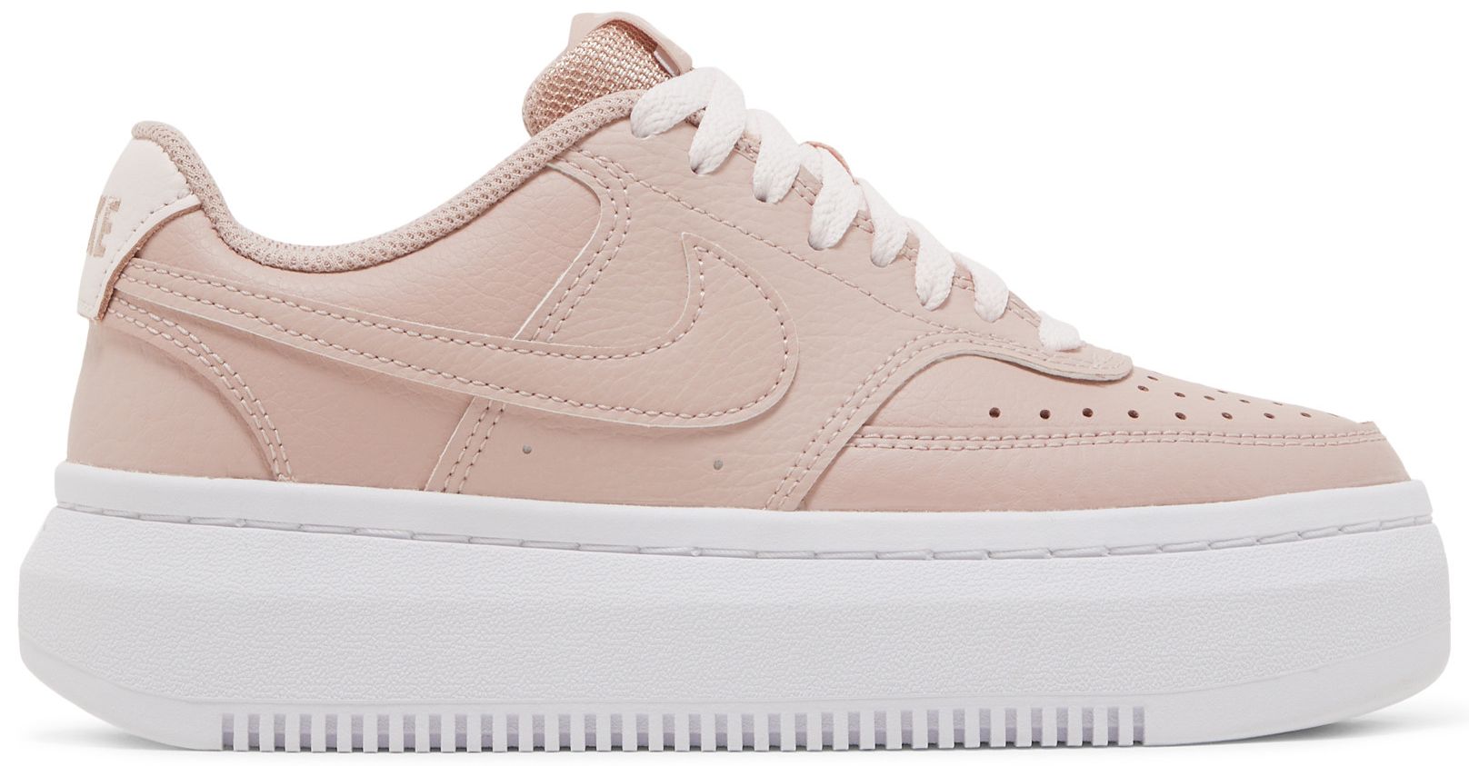 white and pink court vision trainers