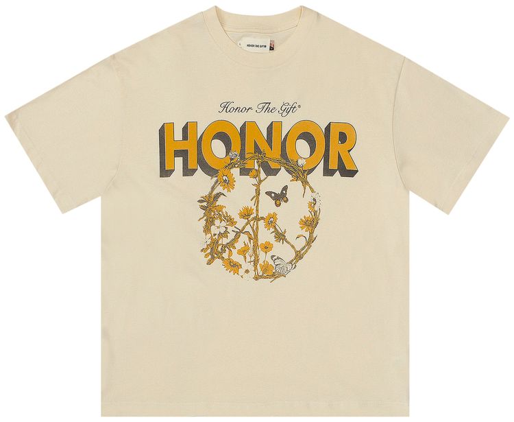 Honor the Gift Honor Peace Tee Cream