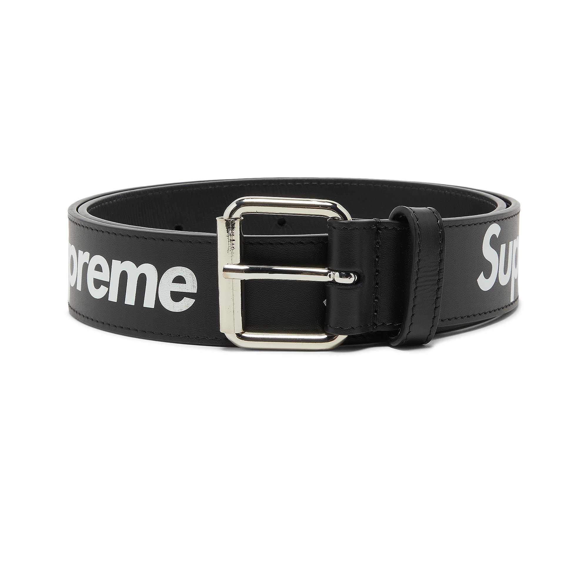 Buy Supreme Repeat Leather Belt 'Black' - SS22A47 BLACK | GOAT