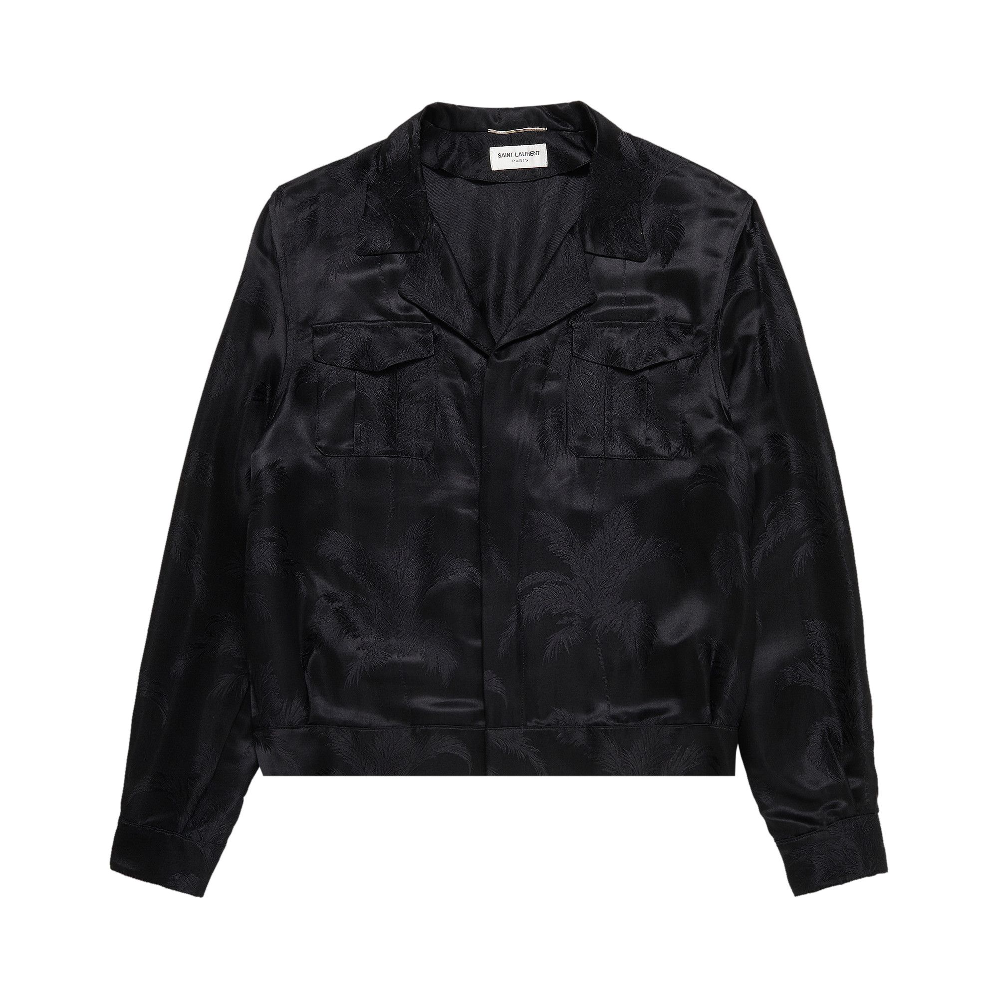 Buy Saint Laurent Embroidered Silk Jacquard Jacket 'Black Buy Saint Laurent Embroidered Silk Jacquard Jacket 'Black