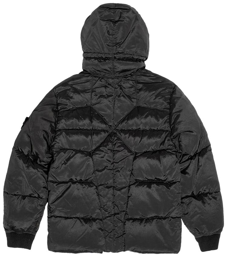 Stone Island Hooded Down Jacket Black