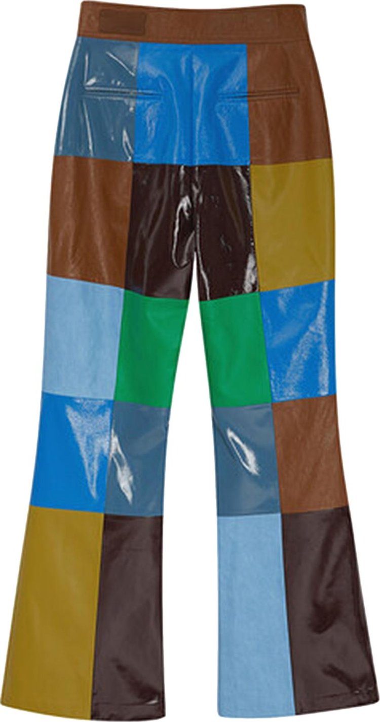 Andersson Bell Lexi Faux Leather Checkerboard Pants Multicolor