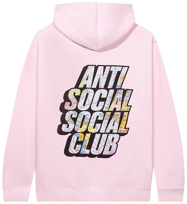 Anti Social Social Club Drop A Pin Hoodie Pink