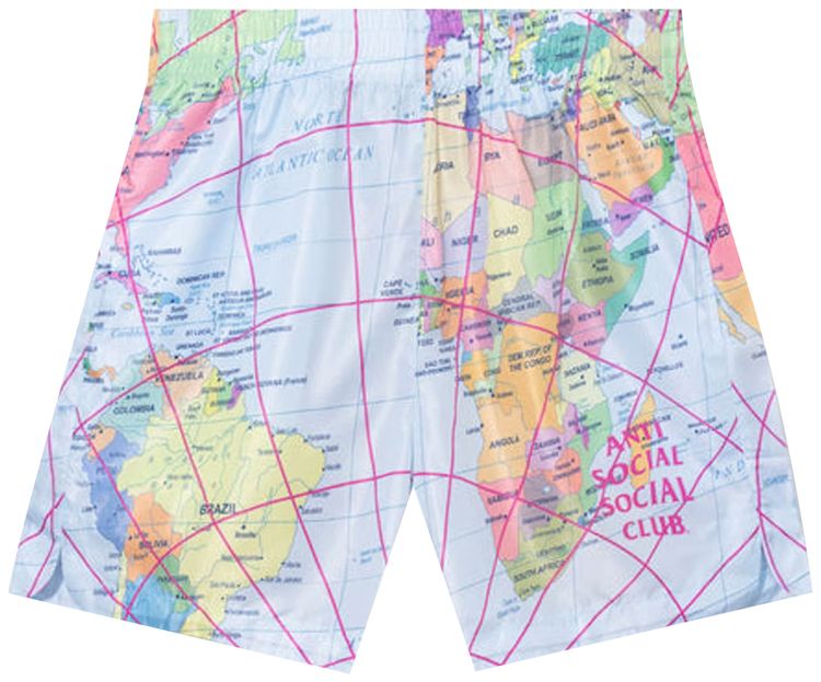 Anti Social Social Club Current Location Short Multicolor