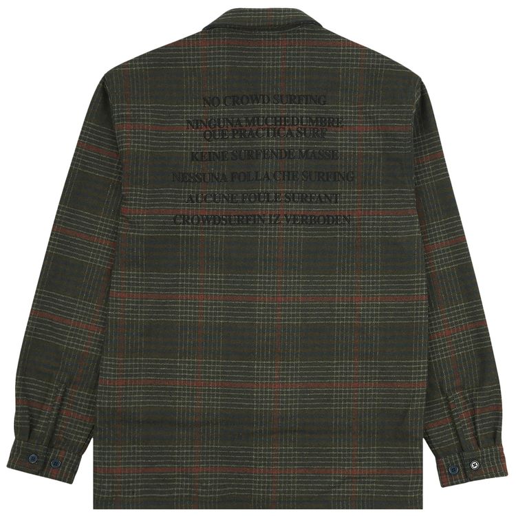 Pleasures Surfing Flannel Overshirt Green