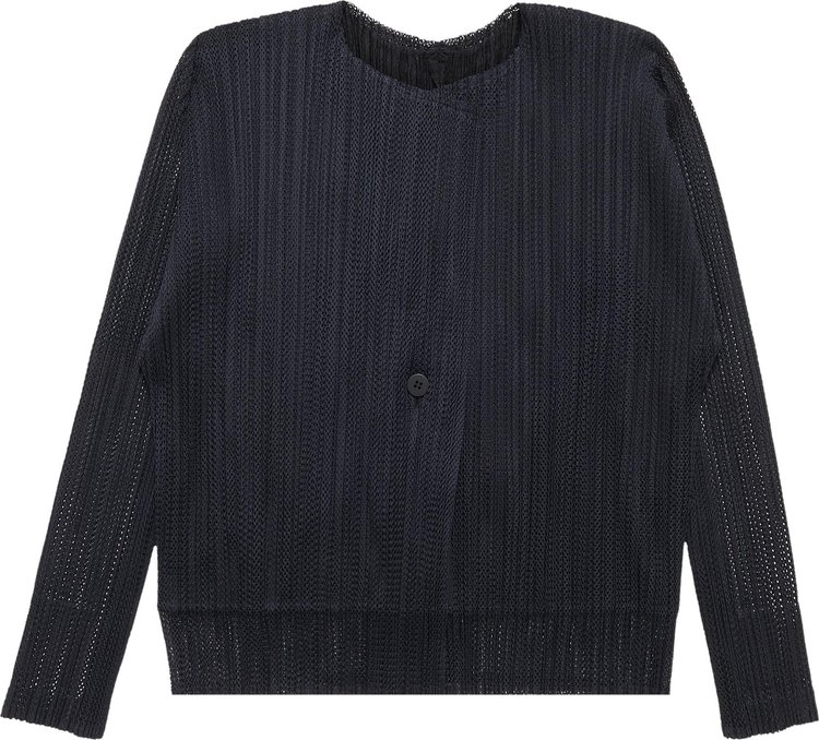 Pleats Please Issey Miyake Cardigan Black