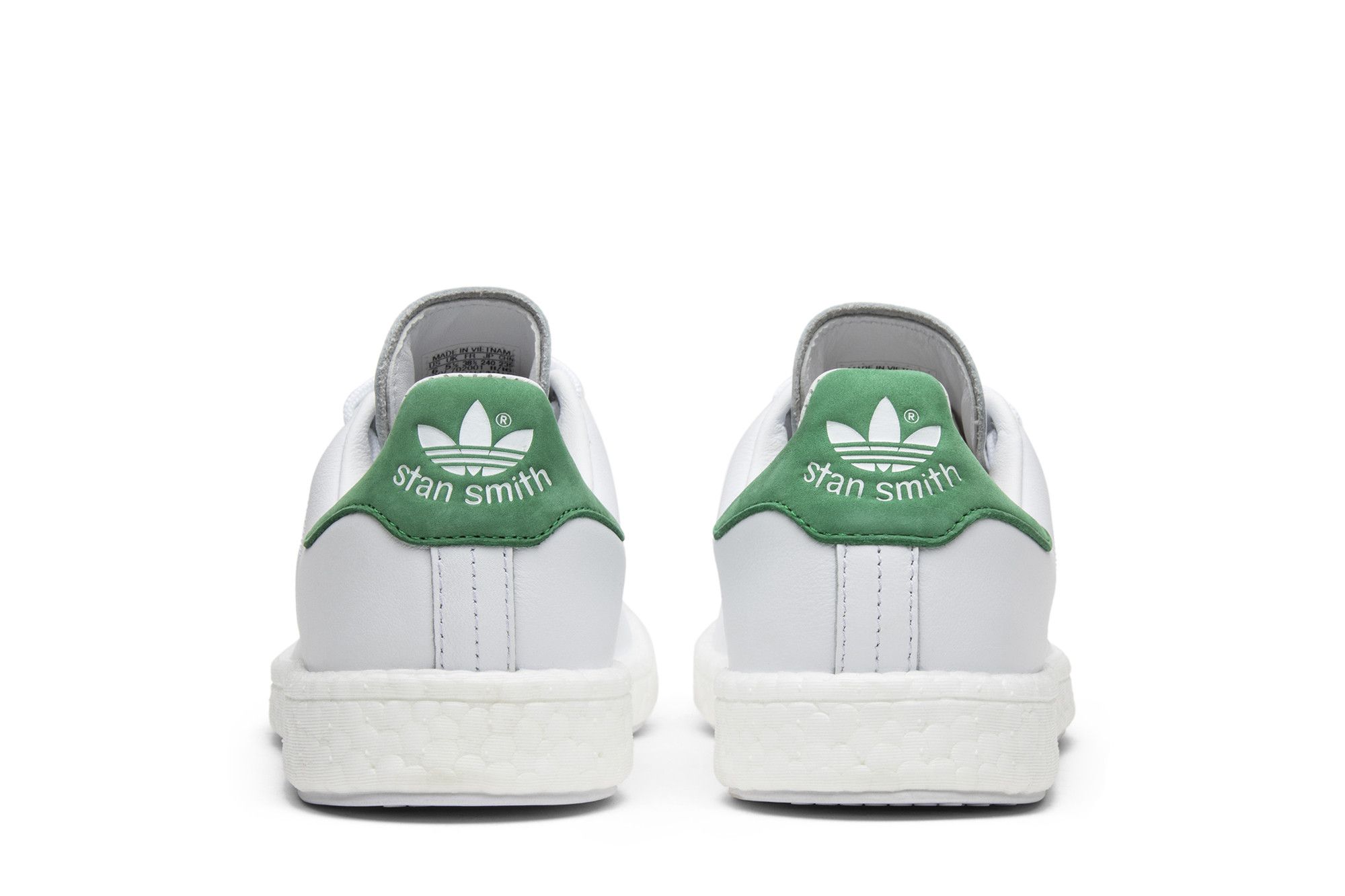 Adidas stan smith boost white green discount