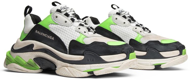 Mr Porter x Balenciaga Wmns Triple S Trainer Neon Green 2018