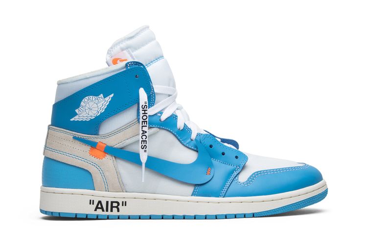 Air Jordan 1 White/Dark Powder Blue-Cone