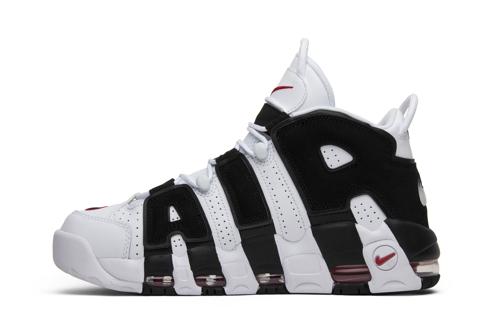 Nike air uptempo white black top
