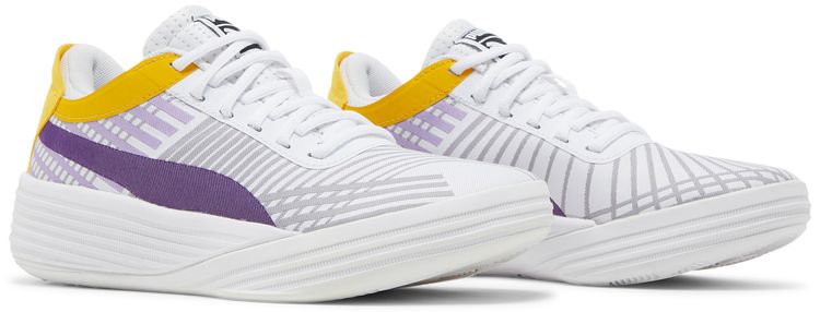 Puma Clyde All Pro Jr White Spectra Yellow