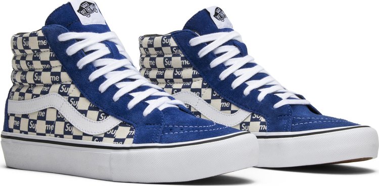 Supreme x Sk8 Hi Pro Checkered Blue