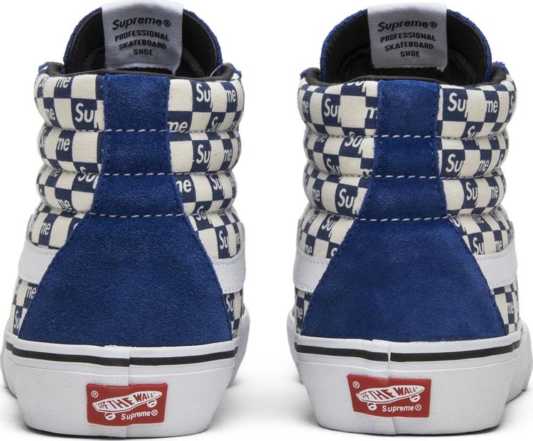 Supreme x Sk8 Hi Pro Checkered Blue