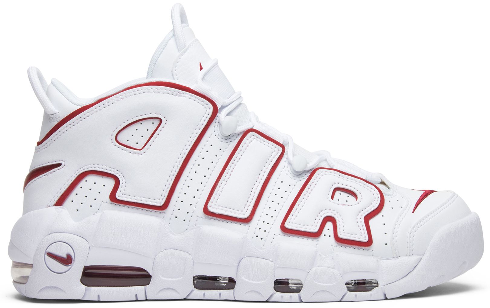 air more uptempo white varsity red outline
