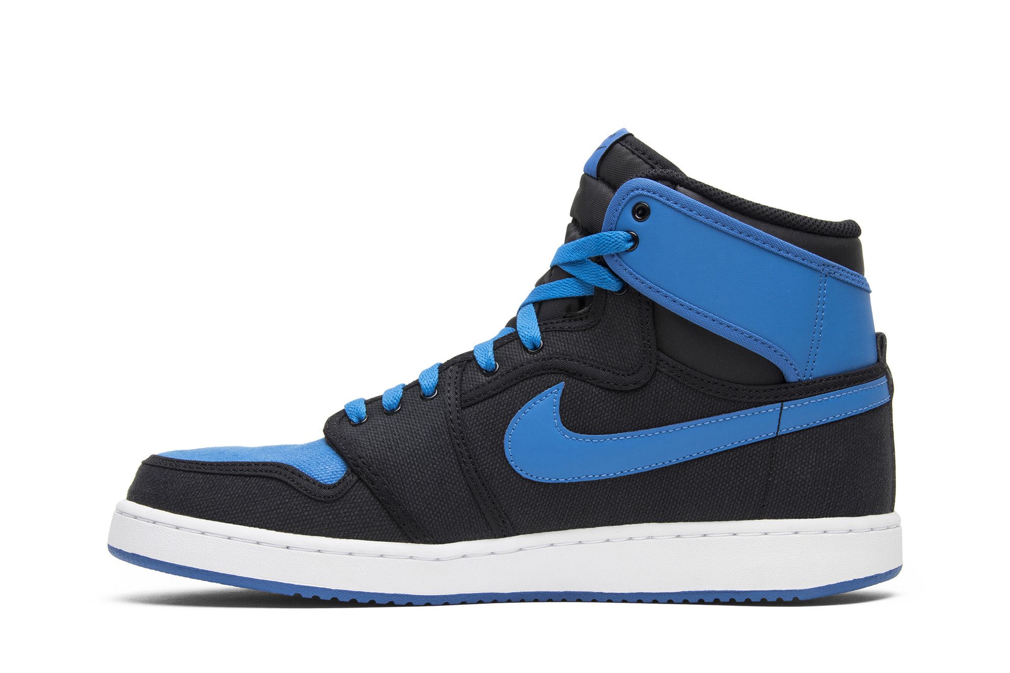 Blue and black nike high tops outlet