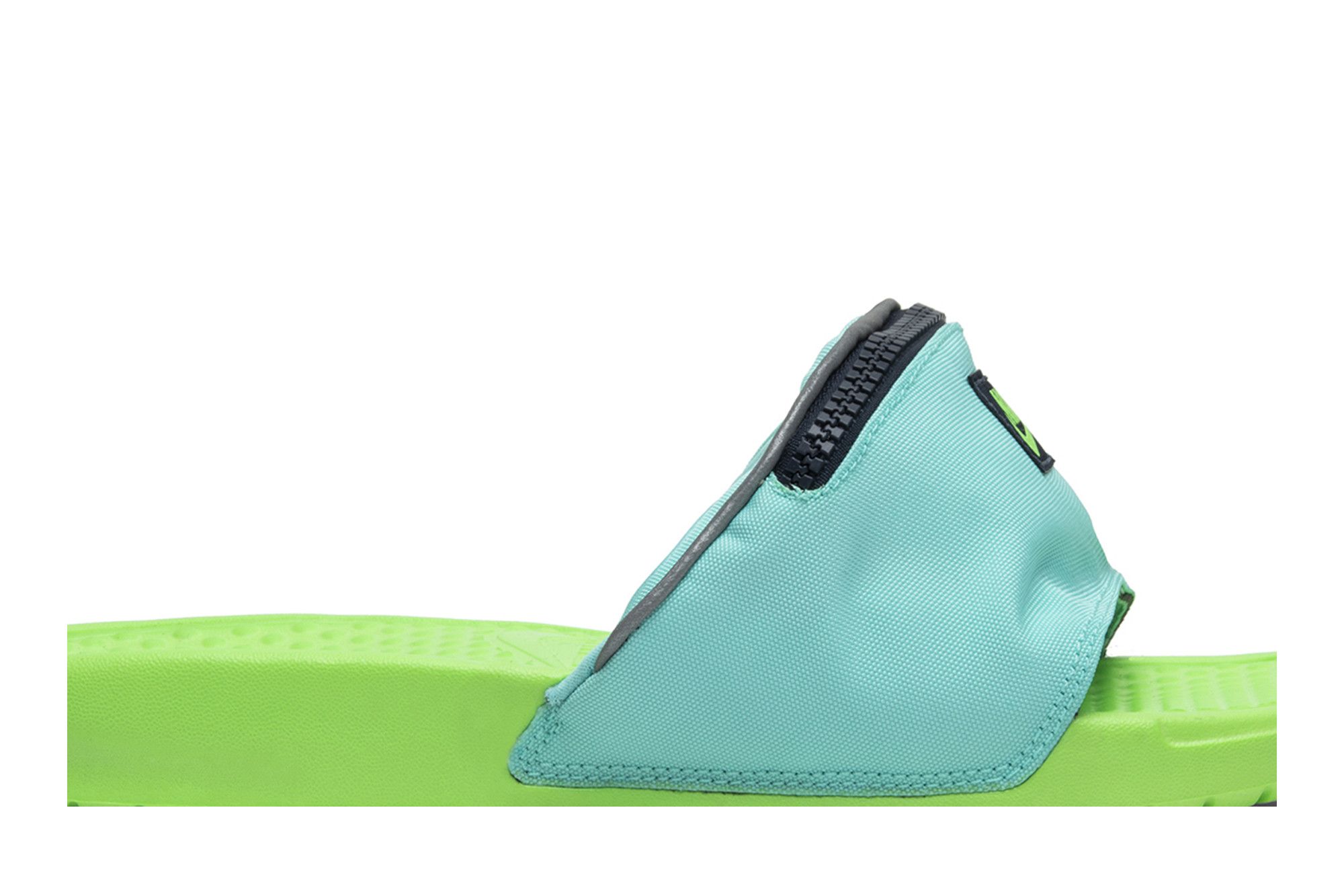 Nike fanny pack slides green top