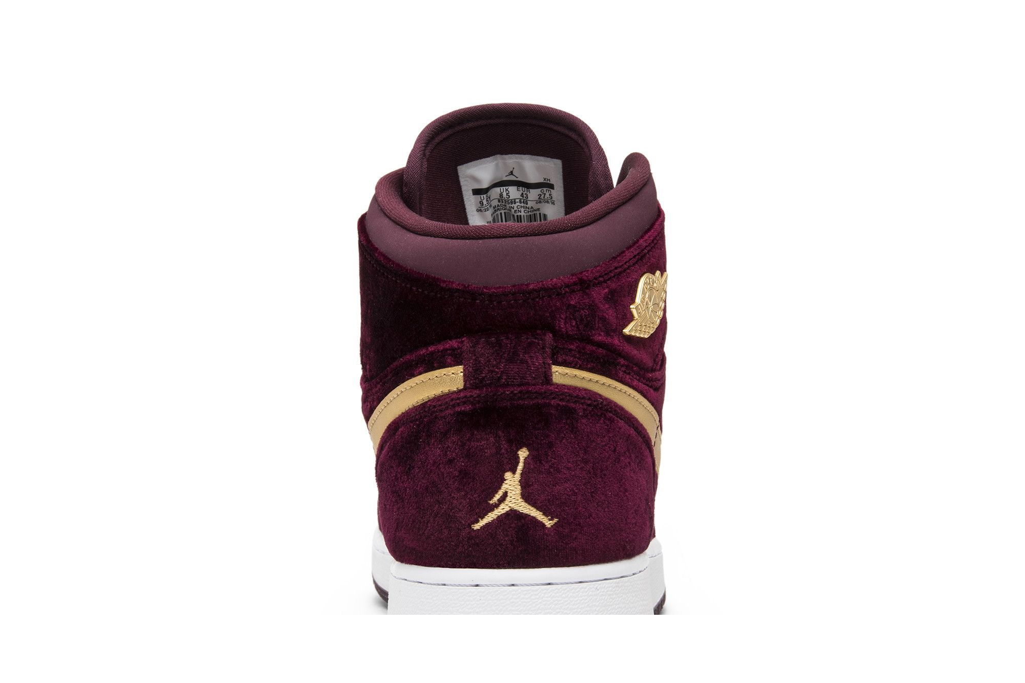 Buy Air Jordan 1 Heiress GG Velvet 832596 640 GOAT
