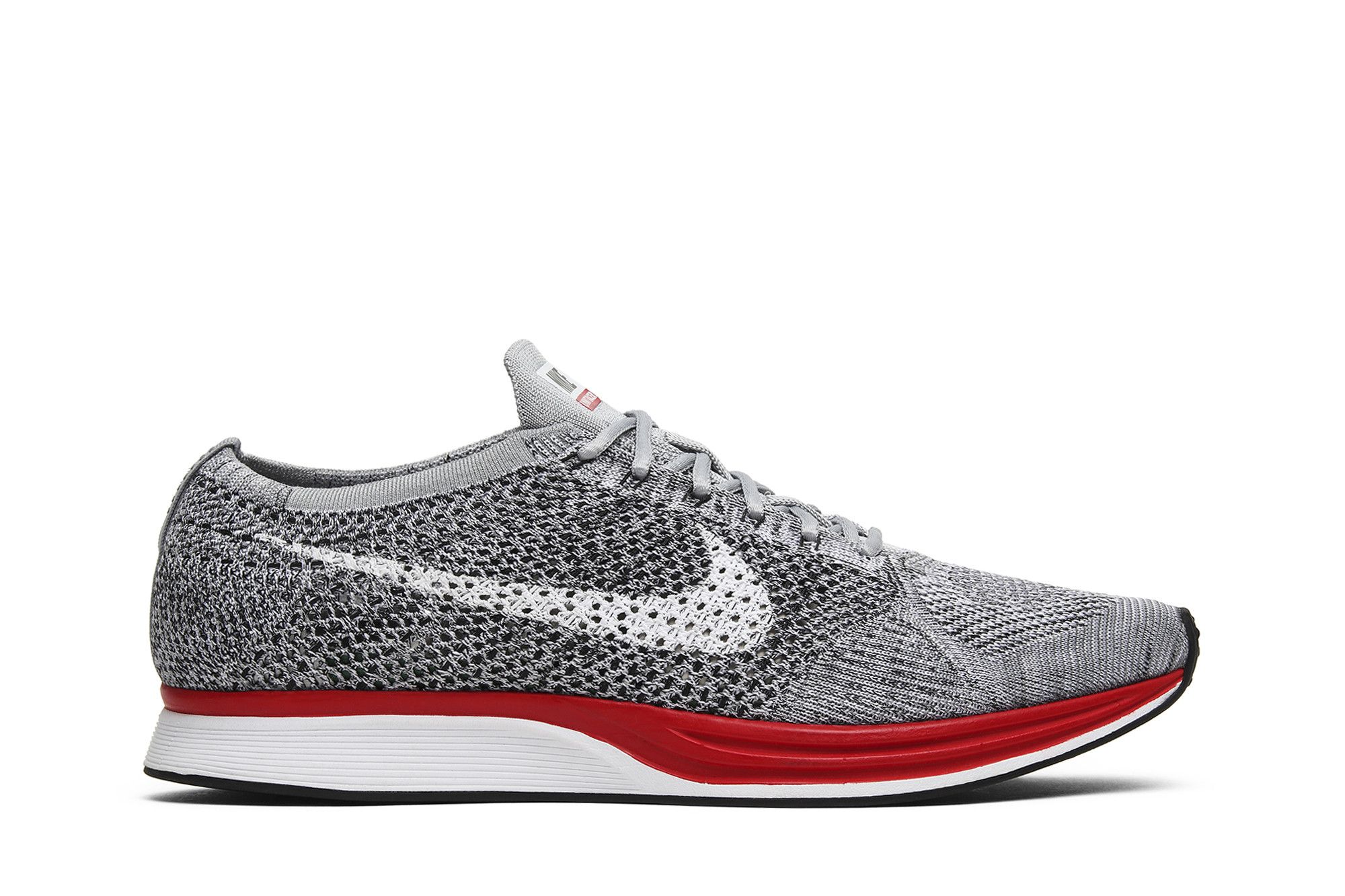 Nike flyknit racer black red sale