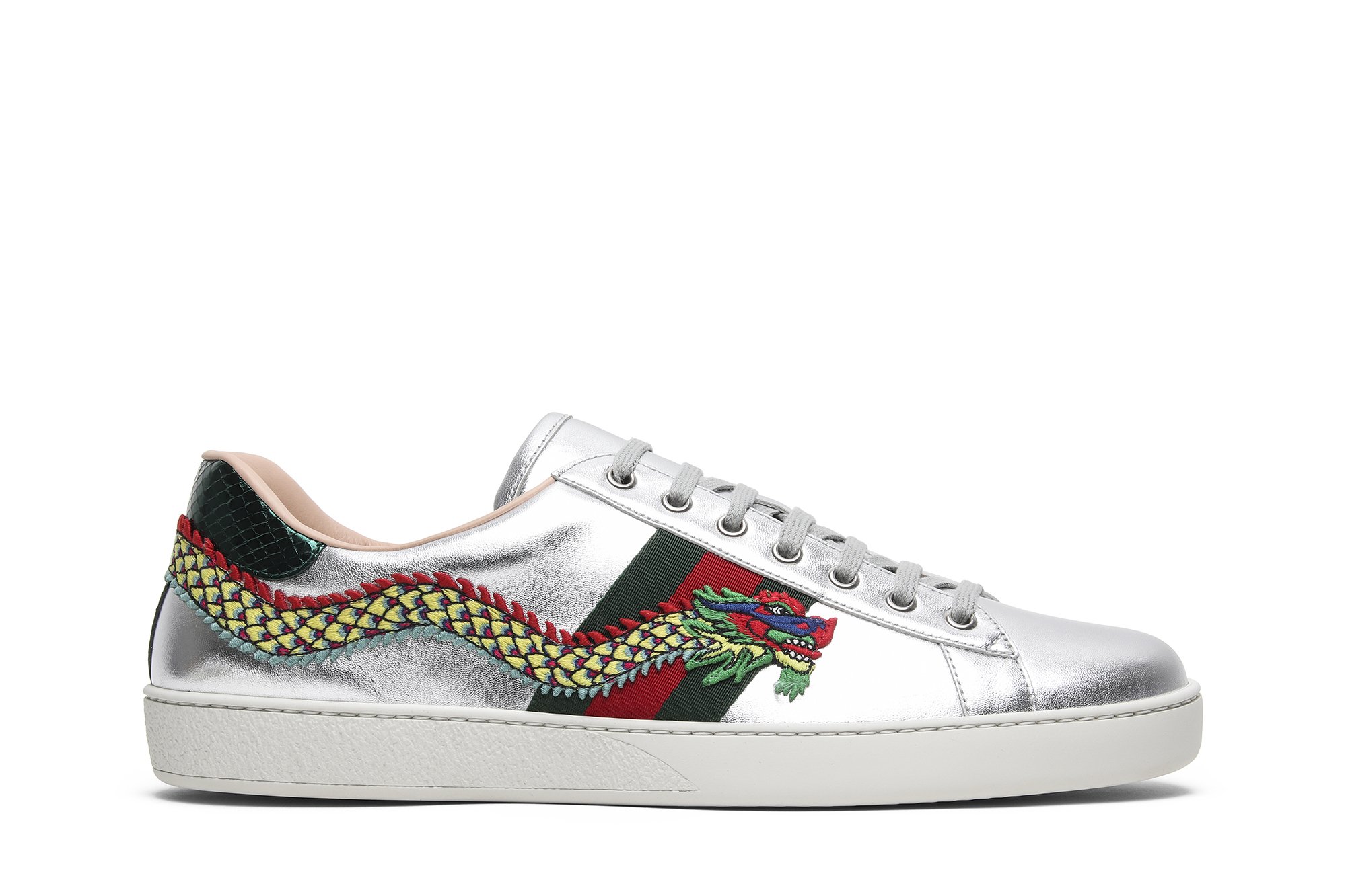 gucci white dragon ace sneakers