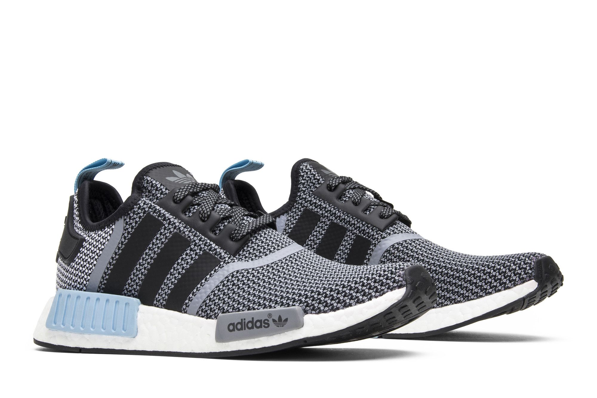 Grey and blue adidas nmd on sale