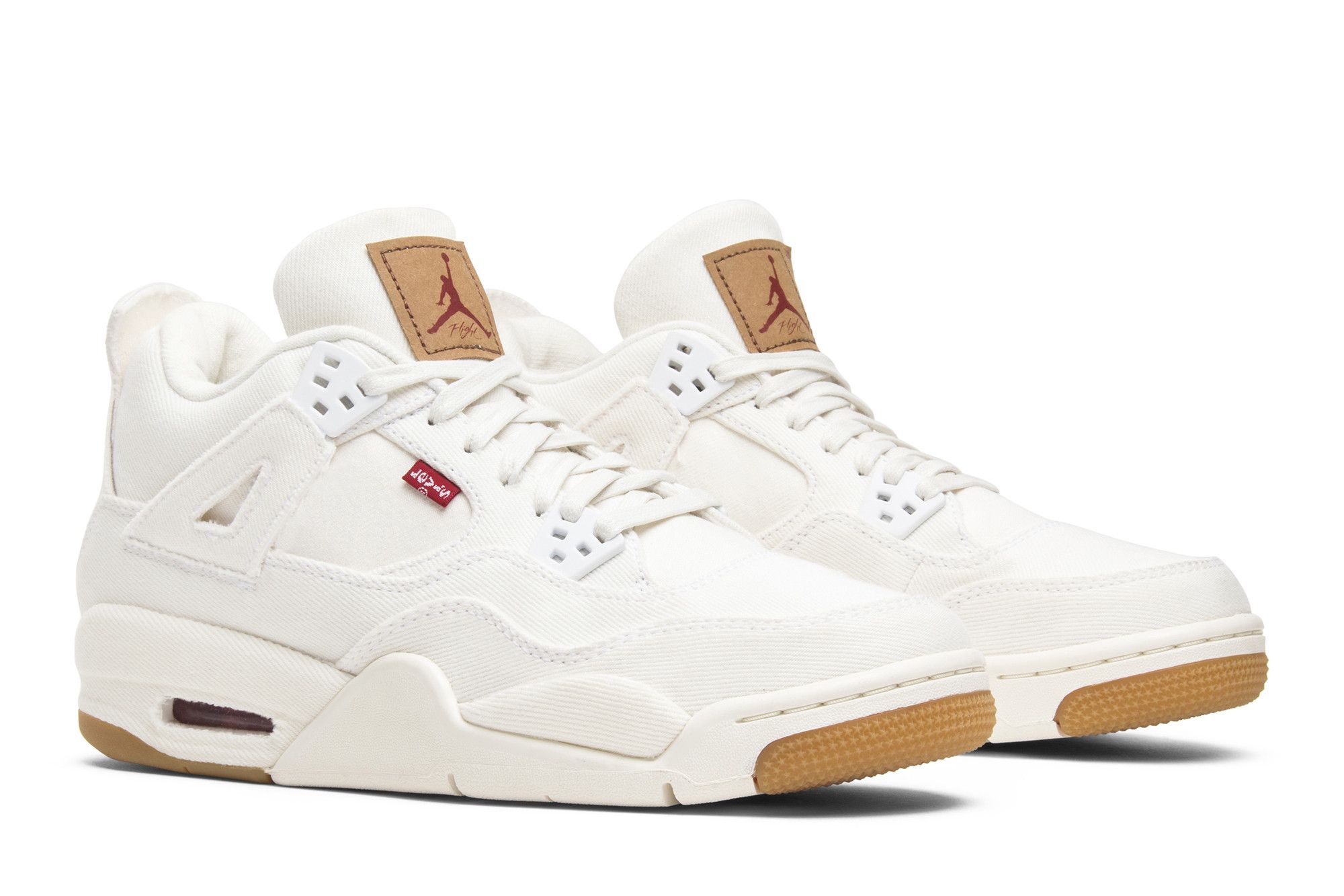 Size 5.0 Levi s x Air Jordan 4 Retro GS White Denim