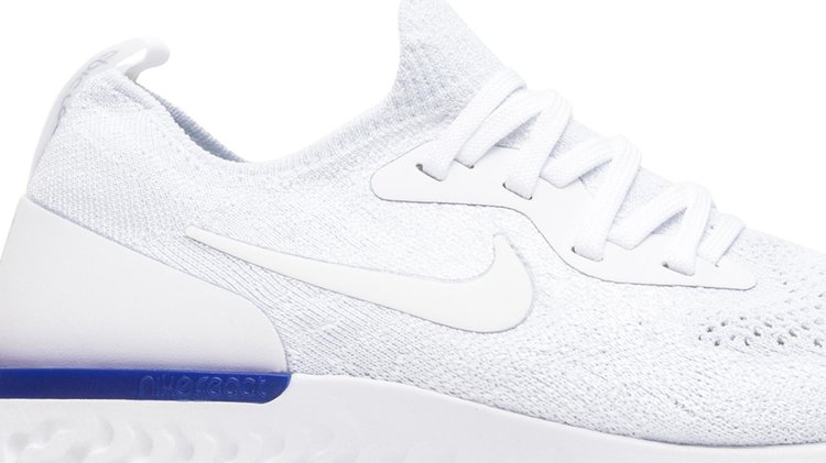 Wmns Epic React Flyknit White Racer Blue