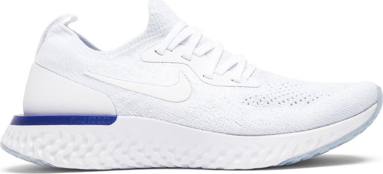 Wmns Epic React Flyknit White Racer Blue