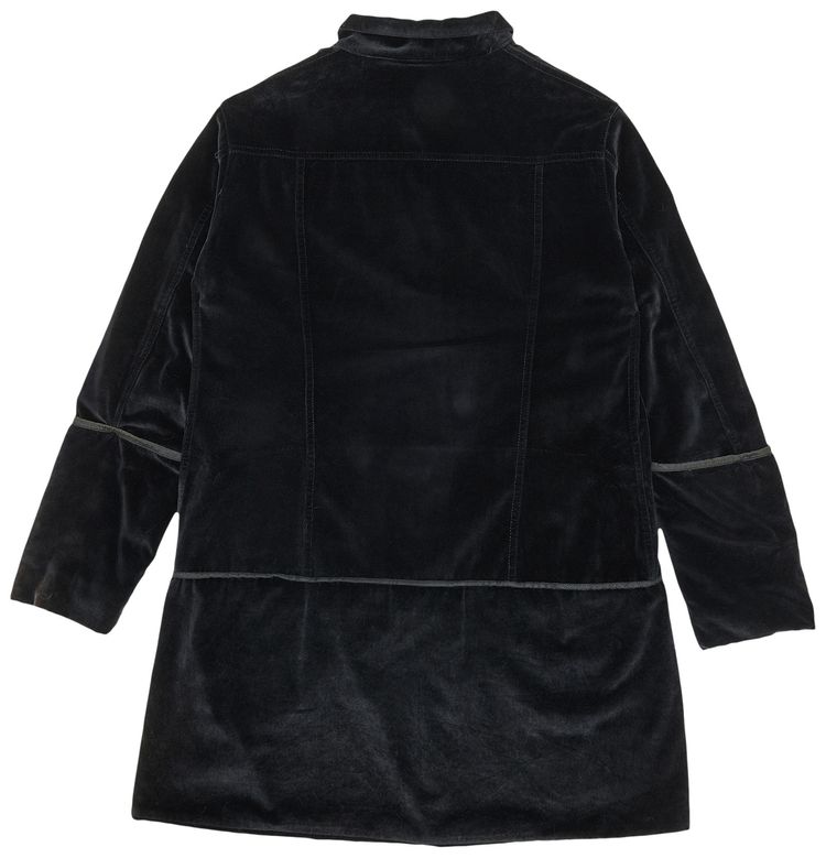 Helmut Lang Velvet Piping Detail Jacket Navy