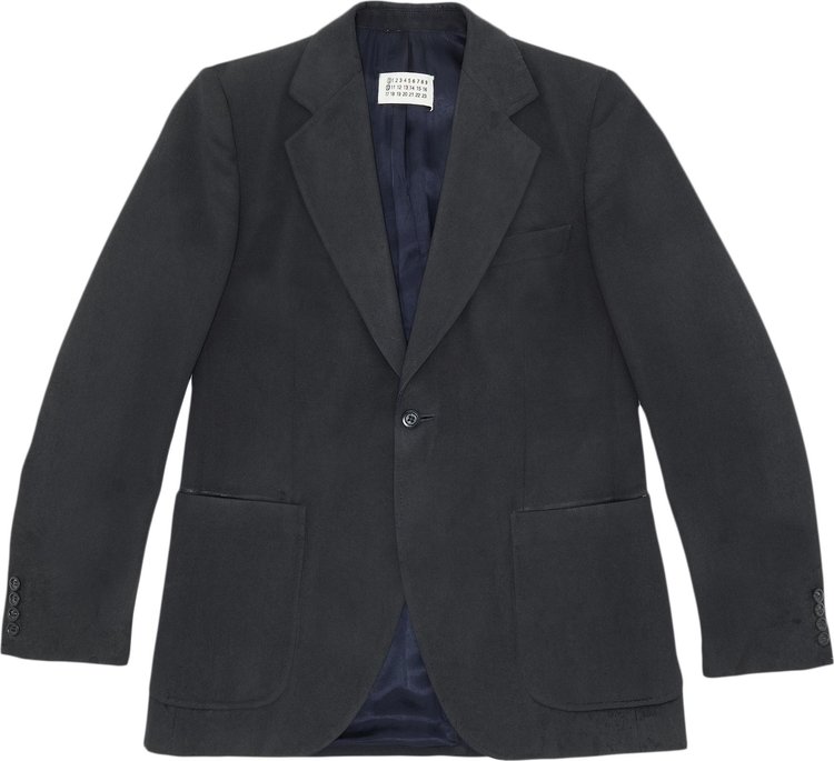 MM6 Maison Margiela Artisinal Painted Single Button Blazer Black