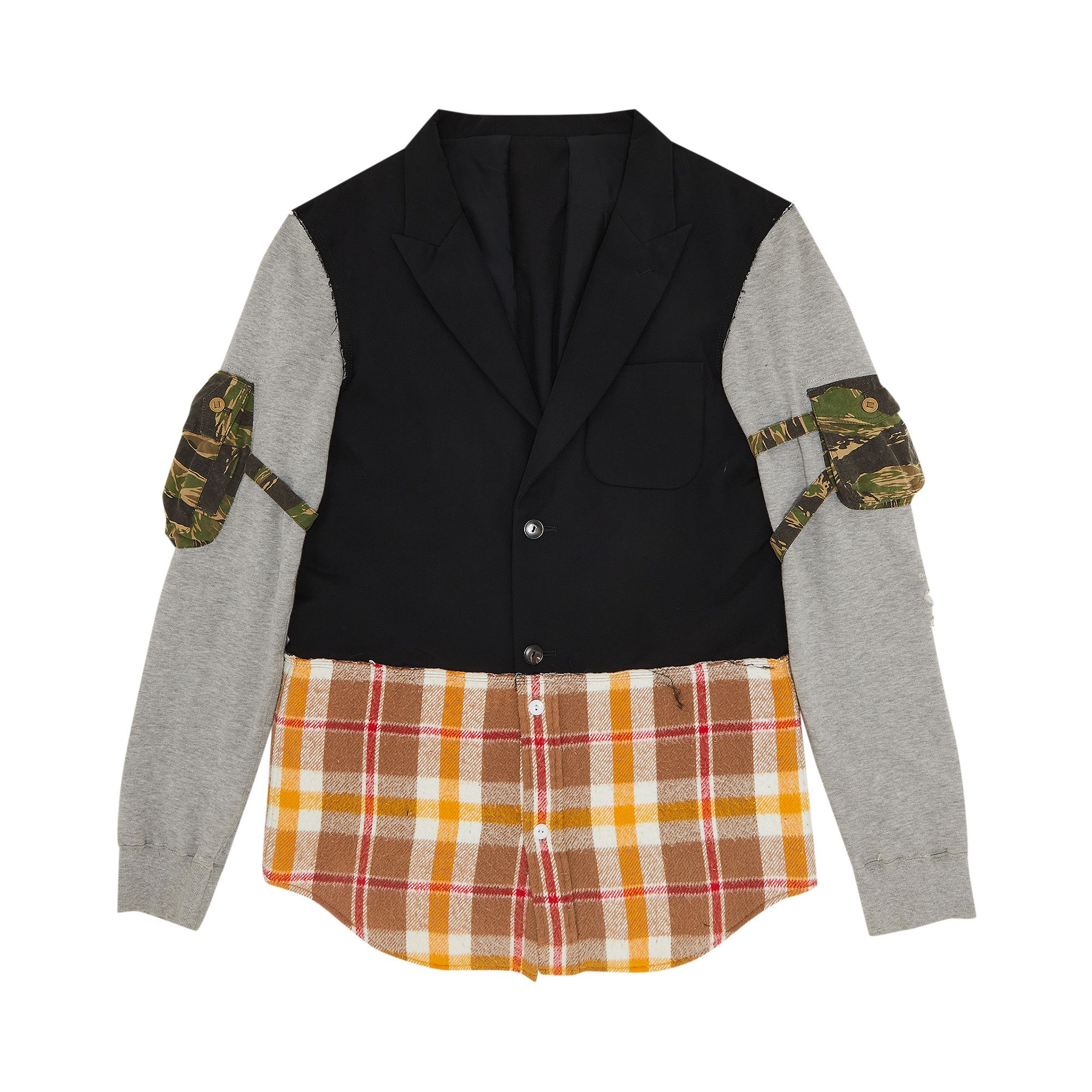 Buy Number (N)ine The High Streets Hybrid Blazer 'Black/Multicolor' - 5518  1FW050312THSHB BLAC | GOAT