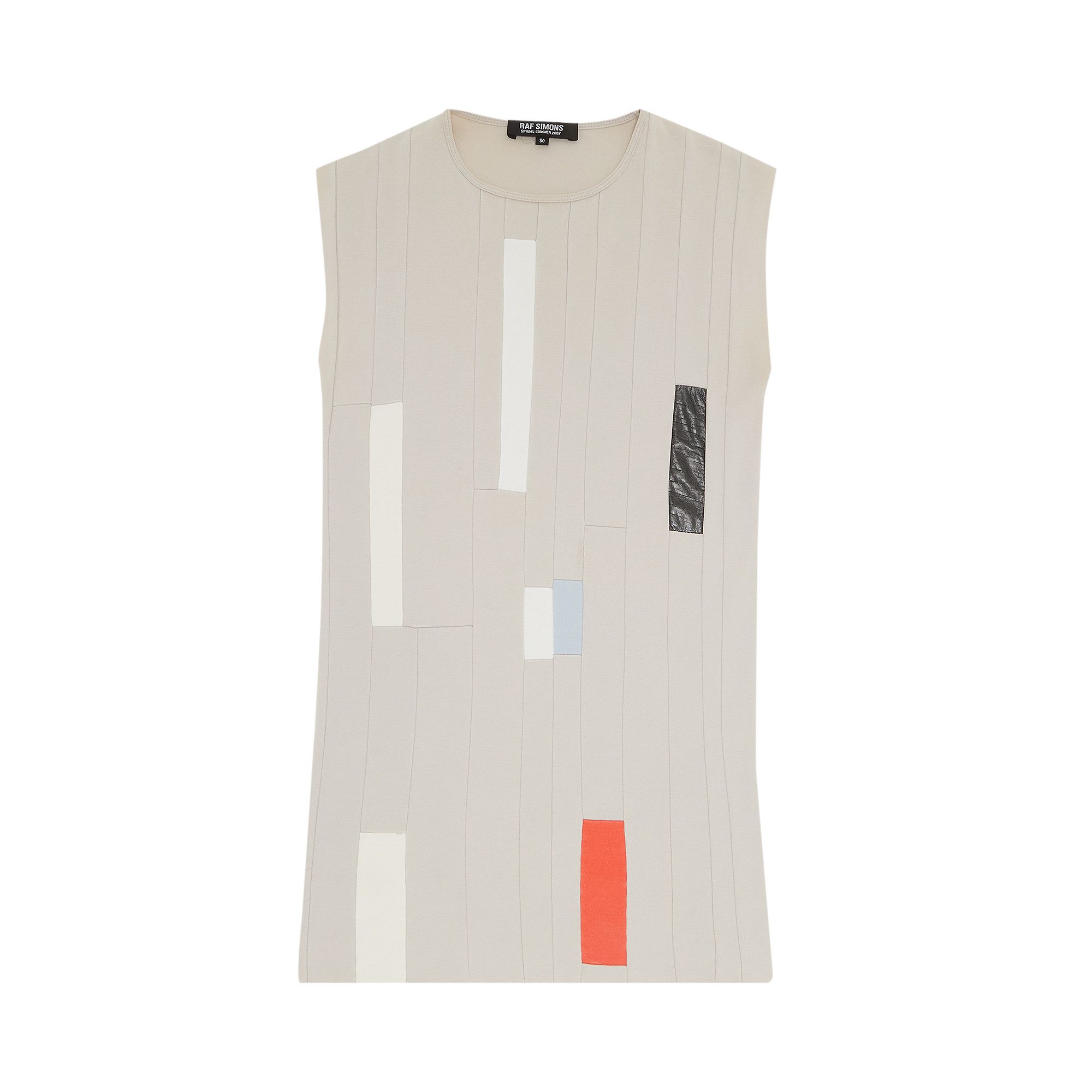 Buy Raf Simons Patchwork Sleeveless Top 'Beige' - 0459