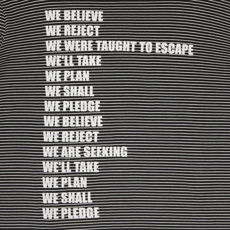 Raf Simons Woe Unto Those Stretch Long Sleeve BlackWhite