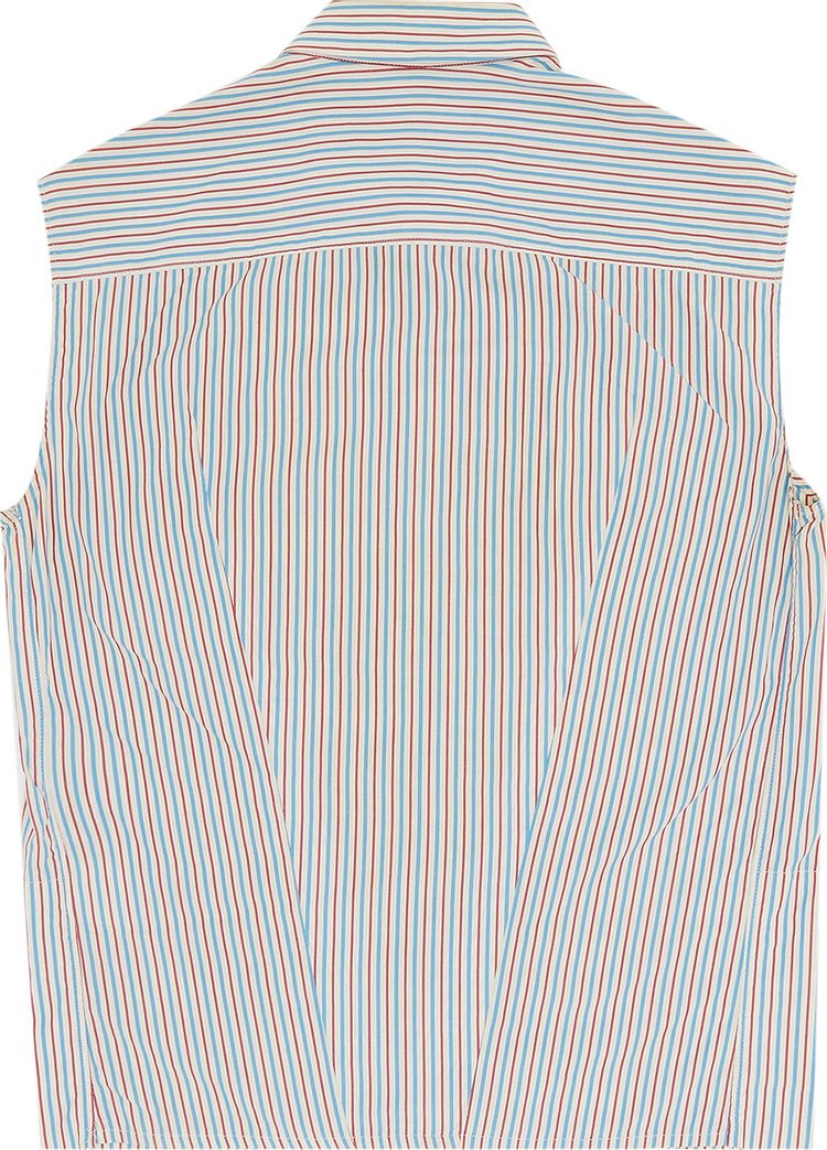 Raf Simons Sleeveless Striped Button Down Multicolor