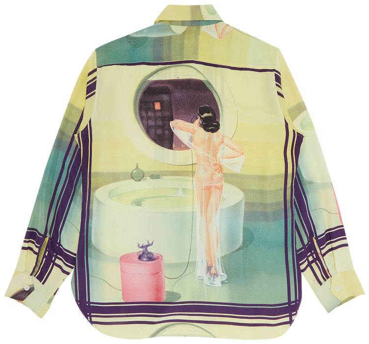 Yohji Yamamoto Pour Homme Concertina Pin Up Zipper Shirt Multicolor