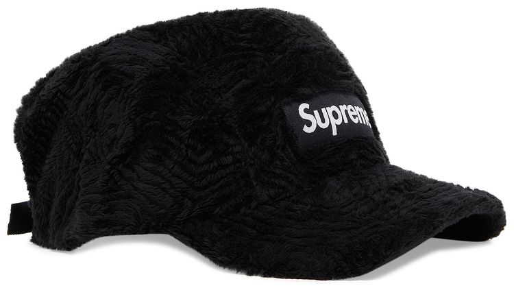 Supreme Swirl Fleece Camp Cap Black