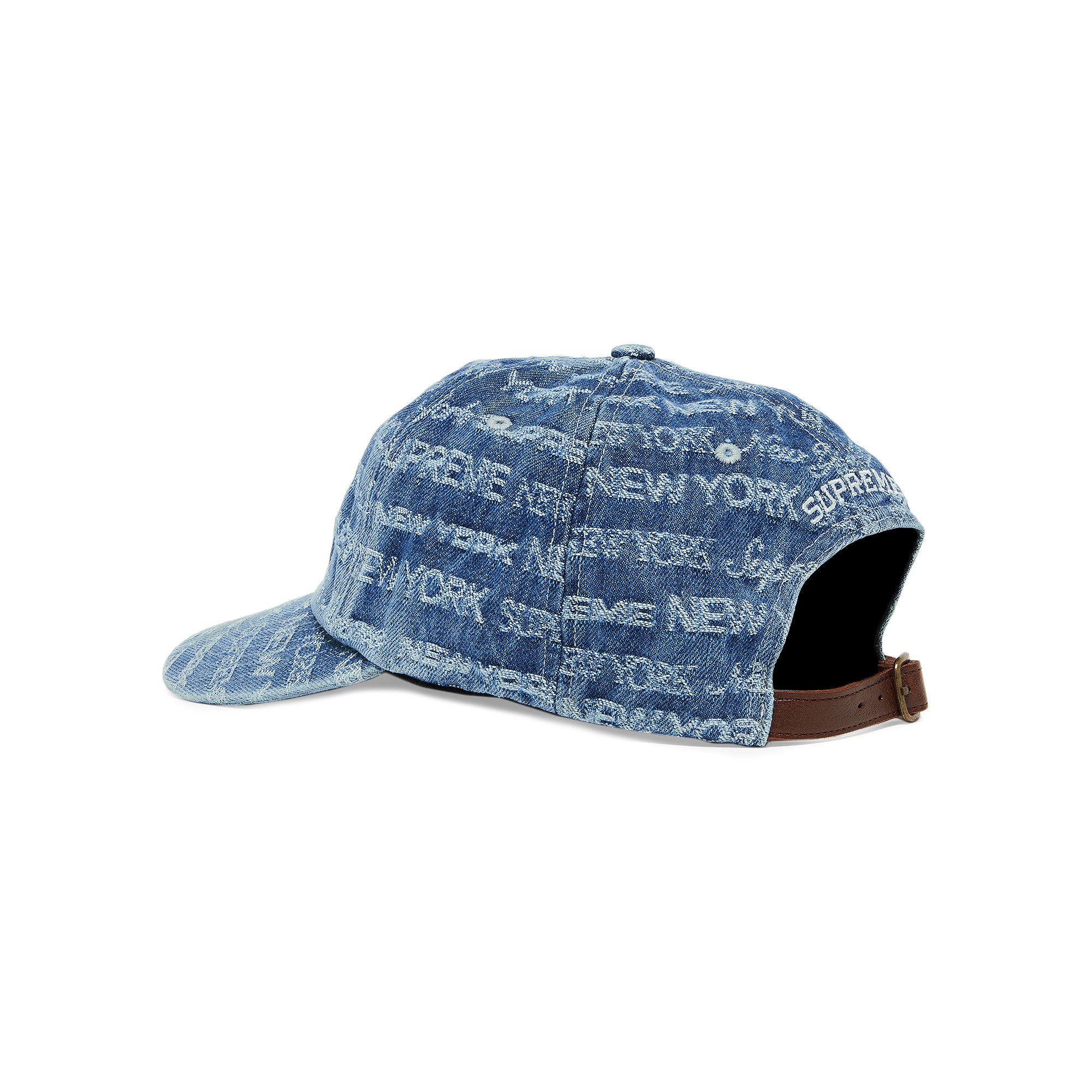 Buy Supreme Multi Type Jacquard Denim 6-Panel 'Blue