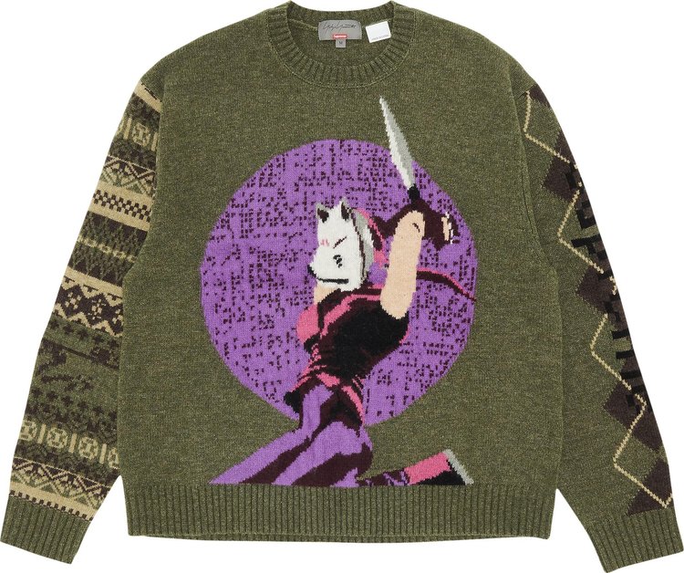 Supreme Yohji Yamamoto TEKKEN Sweater OliveSupreme Yohji Yamamoto TEKKEN  Sweater Olive - OFour