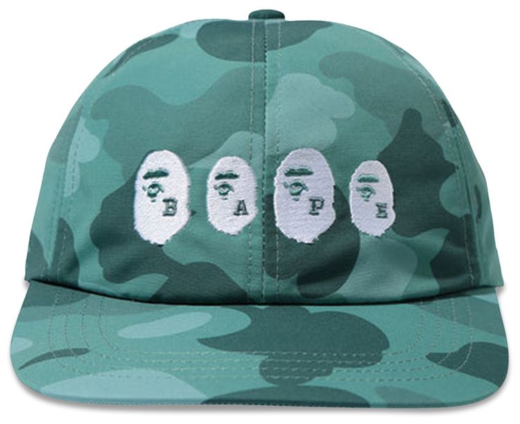 BAPE Color Camo Ape Head Panel Cap Green