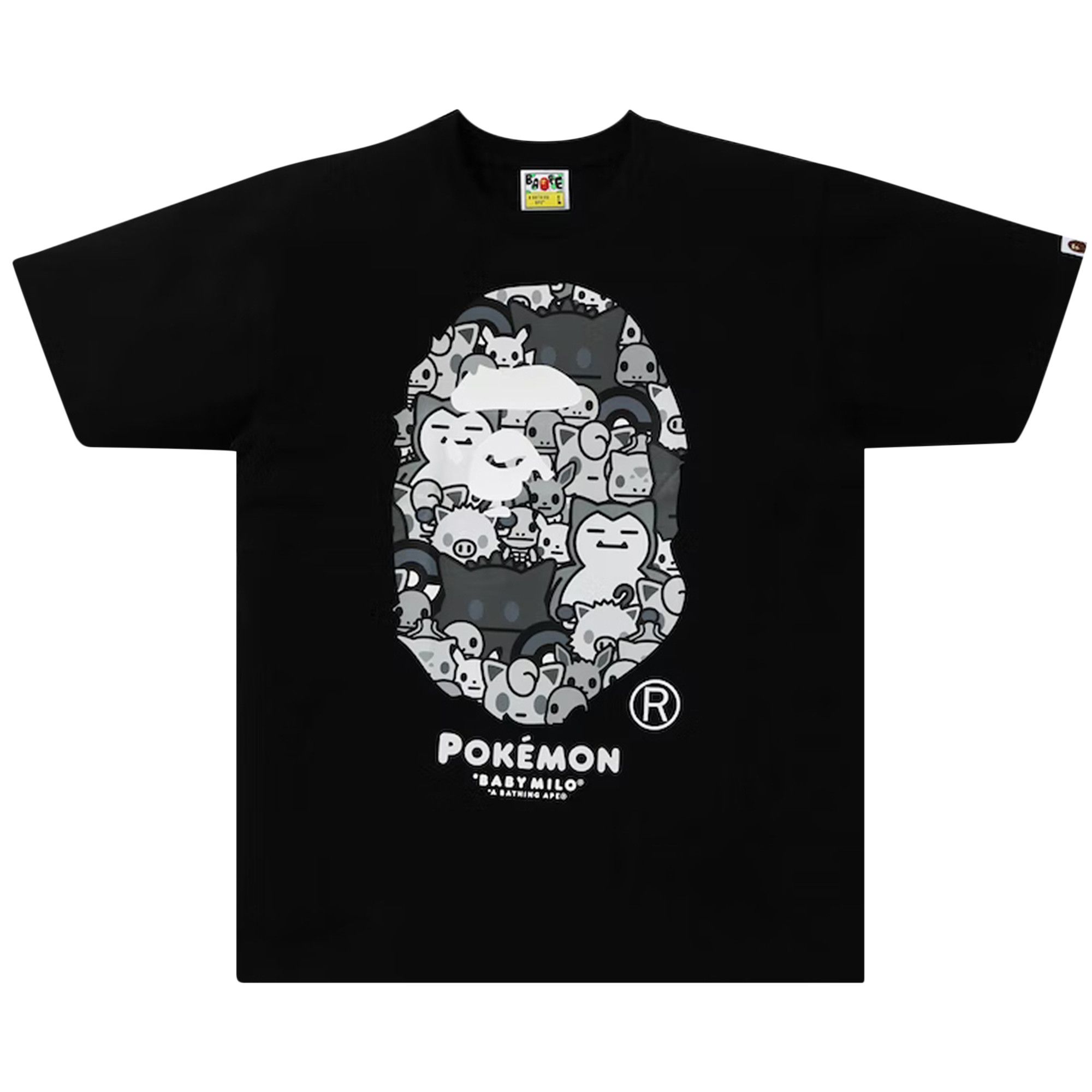 Buy BAPE Baby Milo x Pokemon Monotone Ape Head Tee #2 'Black