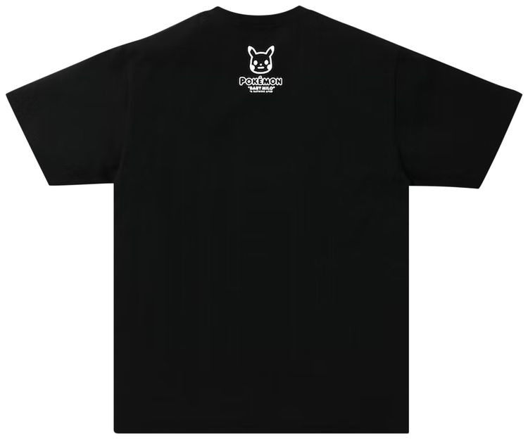 BAPE Baby Milo x Pokemon Monotone Ape Head Tee 2 Black