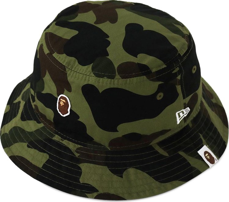 BAPE 1st Camo New Era Bucket Hat 'Green'