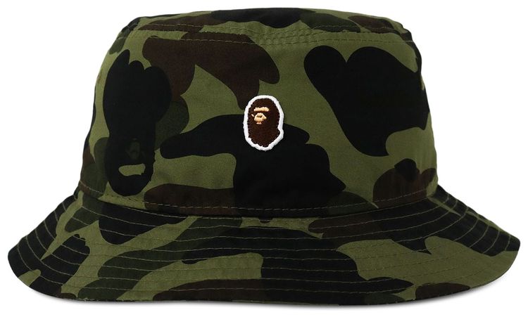 BAPE 1st Camo New Era Bucket Hat Green