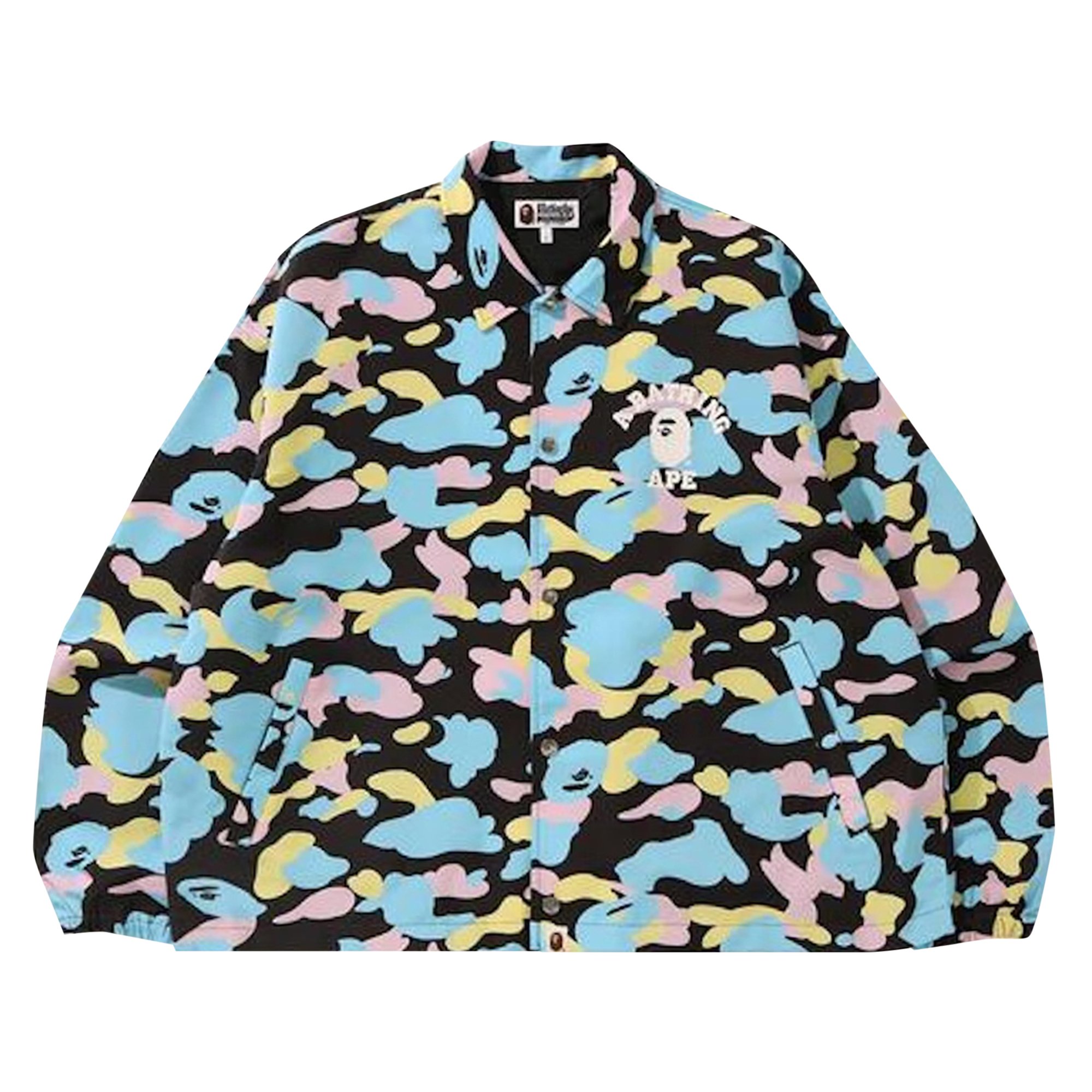 Buy BAPE New Multi Camo Relaxed Coach Jacket 'Black' - 0039